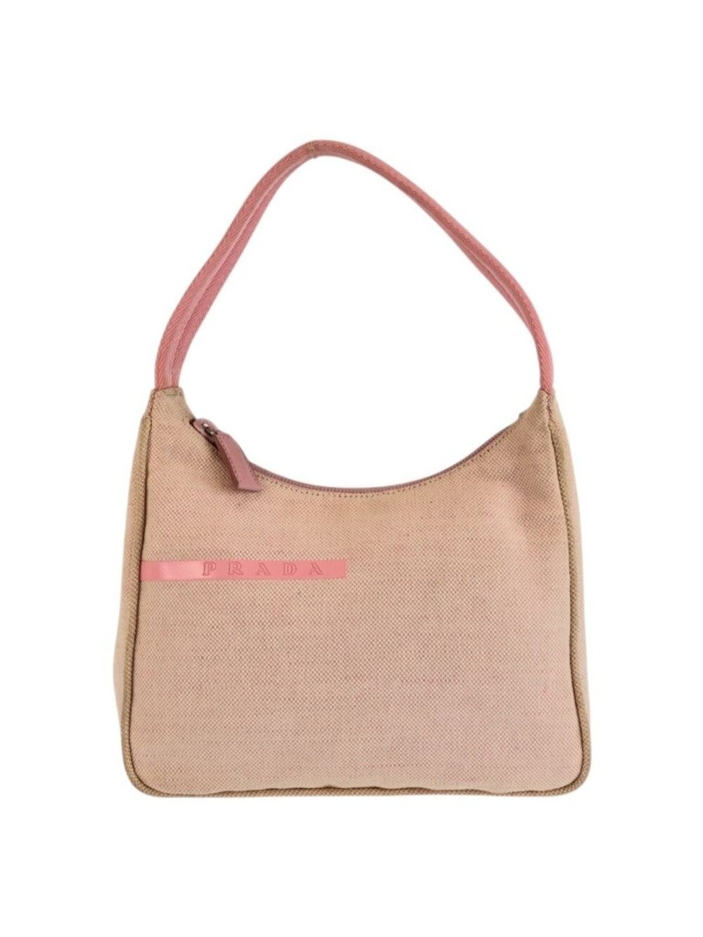 Prada Pink Canvas Handbag Pouch
